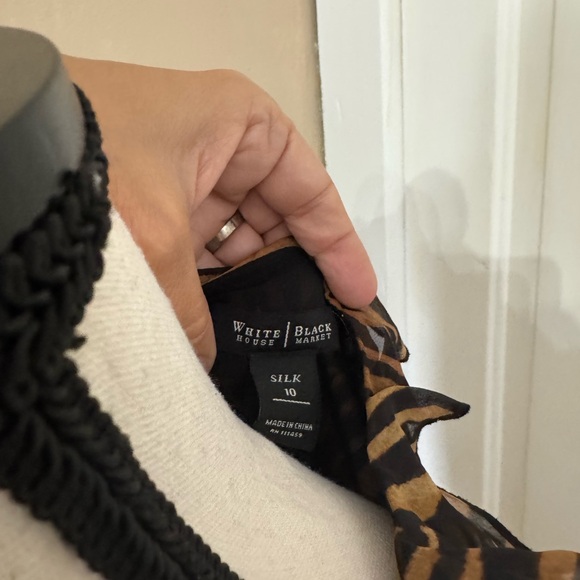 White House Black Market Animal Print Midi Dress - Picture 4 of 4